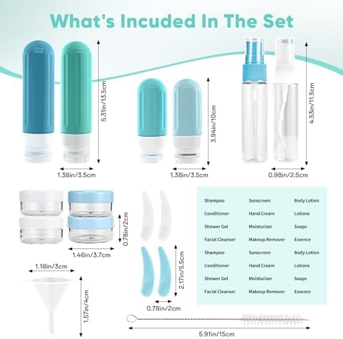 Travel Bottles for Toiletries 18Pack Containers Travel Size Toiletries - Image 2