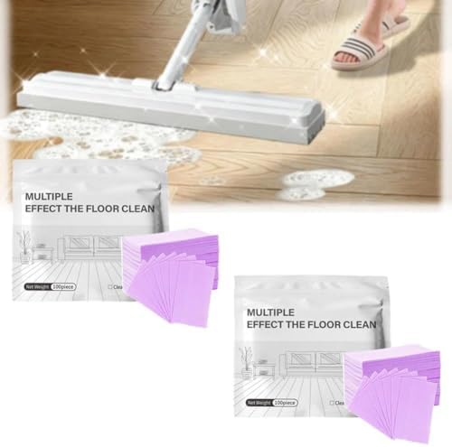 100/150/200/300pcs Floor Cleaning Tablets, Multi-Surface Floor Cleaning Tablets, Concentrated Cleaner Multiple Effect the Floors Clean for Tile,Hardwood (Purple-200pcs) by Unknown