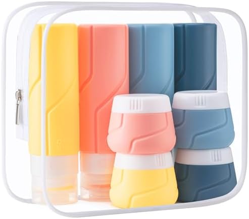 MODENGKONGJIAN Travel Bottles for Toiletries,TSA Approved Silicone Squeezable Travel Shampoo Bottles, 3oz Leak Proof Refillable Toiletry Cosmetic Containers （15 Pcs/Colorful） by MODENGKONGJIAN