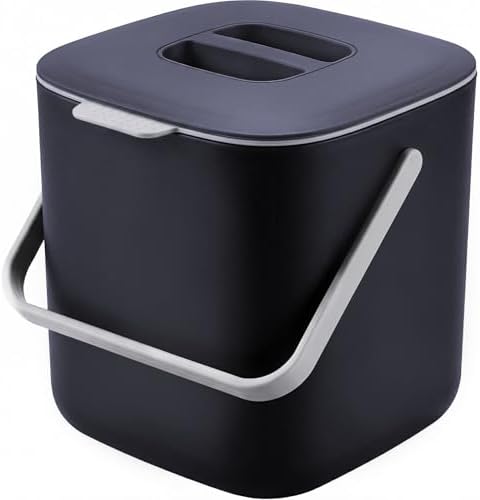 Compost Bin Kitchen, 0.7Gal Sealed Countertop Compost Bin by IVWOXO