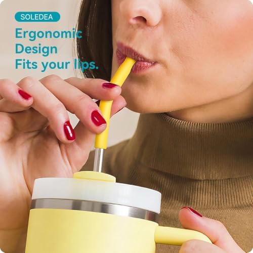 30 oz Straight Metal Straws with Silicone Tip for 30 oz Tumbler - Image 3