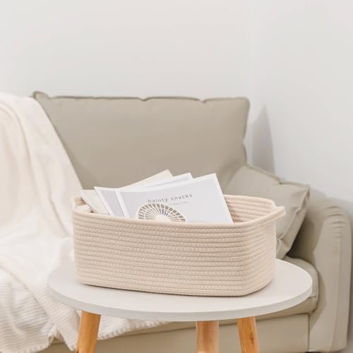 CubesLand Cute and Durable Small Cotton Rope Basket for Organizing - Image 4