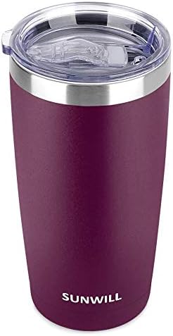SUNWILL Coffee Tumbler, 20 oz Insulated Travel Mug Stainless Steel by SUNWILL