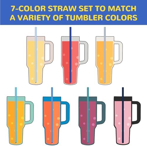 Tomorotec 15PCS Silicone Drinking Straws Fit for Stanley 40oz 30oz Tumbler - Image 6