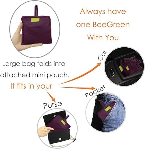 BeeGreen Grey Reusable Grocery Bags Wholesale Gray Reusable Kitchen Bags Bulk Foldable-Machine Washable with Zipper Storage Pouch 50 Packs - Image 6