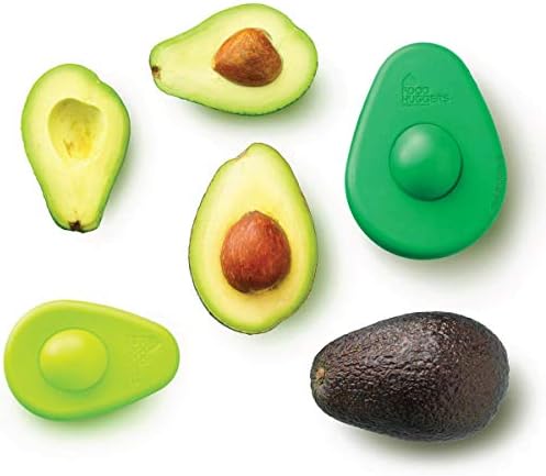 Food Huggers Zero Waste Starter Kit - (7 Pieces) - Reusable Silicone Food Savers Sage Green (Set of 5) + Avocado Hugger Avocado Saver Covers (Set of 2), Keeps Food Fresh, Dishwasher Safe - Image 5