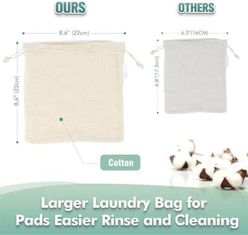 wegreeco 40 Pack Reusable Makeup Remover Pads, Washable Reusable Cotton Rounds Pads for Face, Makeup Remover Cloths for All Skin - (Velour, 3 Color) - Image 4