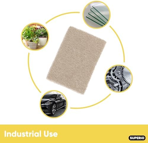 Superio Scouring Pad Pack of 12 - Non-Scratching Natural Sisal Cleaning Scrub Pads, Eco-Friendly Resuable Kitchen Scrubbing Pads - Image 7
