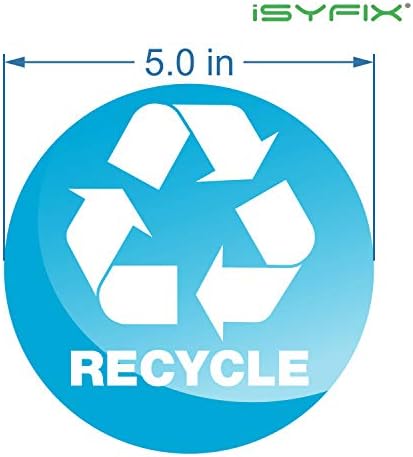 iSYFIX Recycle Sticker for Trash Can, 6 Pack, 5 inch - Image 2
