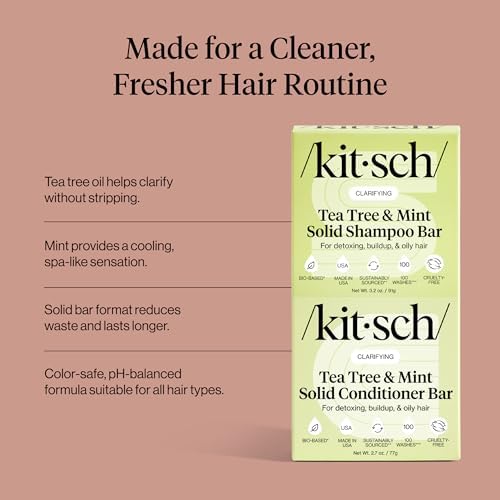 Kitsch Tea Tree Shampoo and Conditioner Set – Made in USA, 2 pcs - Image 5
