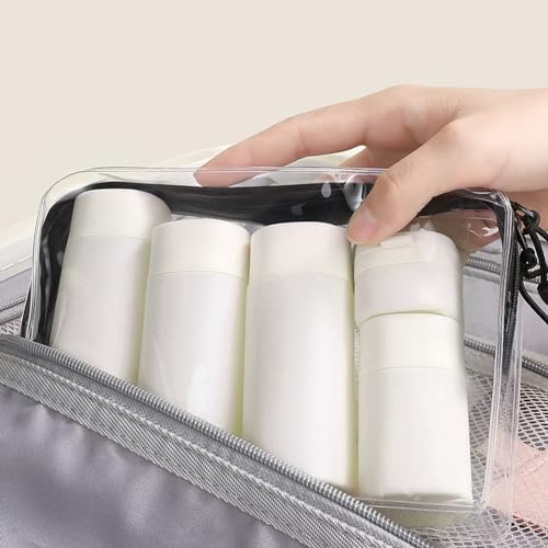 Travel Bottles for Toiletries, 5 Pack Travel Size Containers, TSA Approved Leak Proof - Silicone Toiletry Containers with Clear Bag for Shampoo, Conditioner & Lotion, Travel Essentials - Image 4