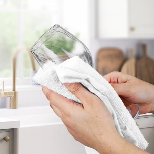 Avalon Towels Bar Towels (300 Pieces) Size 14x17 Inches – 100% Cotton, Absorbent and Reusable Cleaning Rags, Multipurpose Cleaning Towels, Terry Cloth Rags, Durable Shop Rags (White) - Image 5