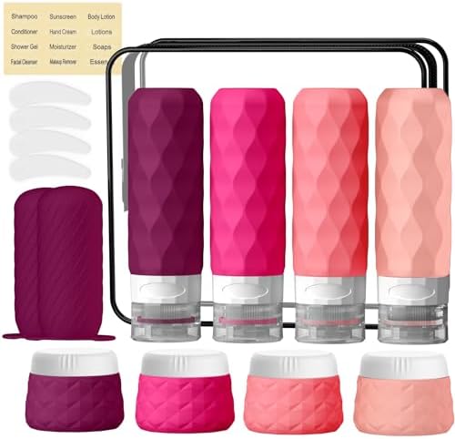 Silevoler 16Pack Travel Bottles for Toiletries, Bottles, Jars, and Covers by Silevoler