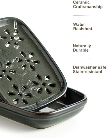 Miamolo Soap Dish for Shower, Bar Soap Holder 2 Layer Draining, Mess-Free - Image 3