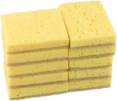 Kitchen Sponges with Scrub, Plastic Friendly Washing Up Pads, Non Scratch Natural Sisal and Cellulose Dish Cleaning Set for by Unknown