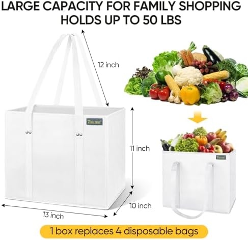 BALEINE 1PK Reusable Grocery Bags, Heavy Duty Shopping Tote Bag - Image 3