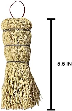 Coladera Set of 3 Natural Fiber Dish Brush Cleaners Mexican Escobetas Molcajete with Hangers Sustainable Kitchen Cleaning Scrubber Brushes for Pots Sinks and Pans Cepillo Limpia Trastes Yellow - Image 2