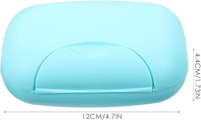 Portable Large Blue Soap Dish Container with Lock Lightweight Travel Soap Holder for Hiking Camping Bathroom Use Leakproof PP Plastic Case