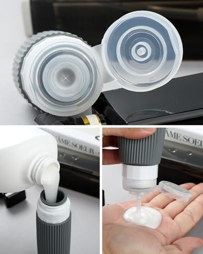 Mrsdry Travel Bottles 8 Pack, TSA Approved 3 oz Toiletries Containers, Leak Proof Silicone Squeezable Essentials Jars with Clear Bag - Image 2