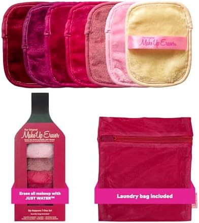 The Original MakeUp Eraser 7-Day Set, Erase All Makeup with Just Water, Including Waterproof Mascara, Eyeliner, Foundation, Lipstick, Sunscreen, and More! Sip Happens, 7ct. by MakeupEraser