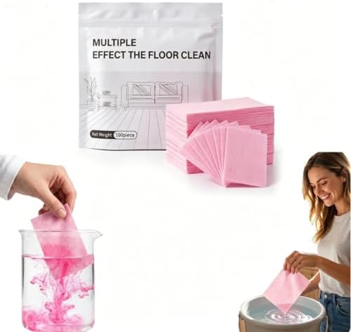 Multi-effect Floor Clean Tablets(Pink, 100Pcs) by Unknown