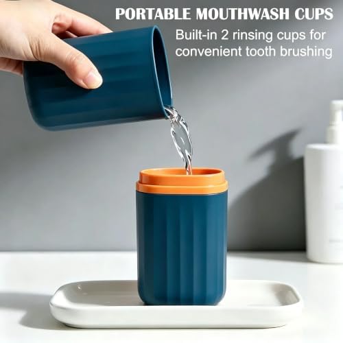 Toothbrush Travel Case, 2-in-1 Toothbrush Holder with Mouthwash Cup - Image 3