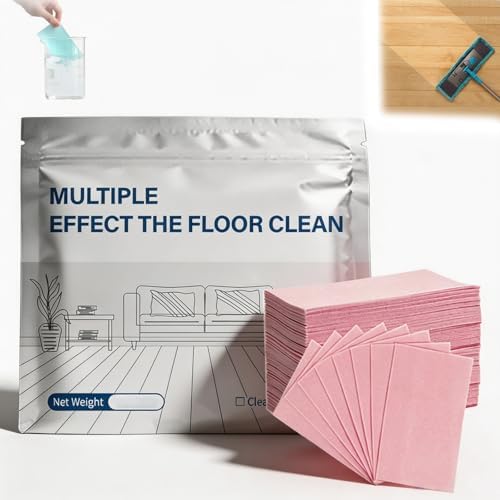 Multiple Effect The Floor Clean, 2027 New Multi Effect Floor Clean Tablets, Concentrated Cleaner for Hardwood, Tile, Laminate & More (Pink — Peach Hibiscus Scent, 60PC) by Unknown