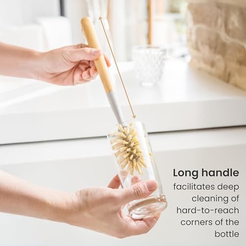 Vigar Zeroline 13.9 in Bamboo Bottle Brush with Long Handle - Image 6