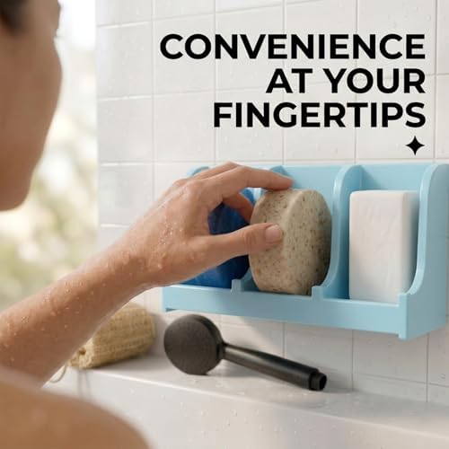 Soap Holder for Shower Wall, 3-Compartment Soap Dish [Patent Pending] - Image 4