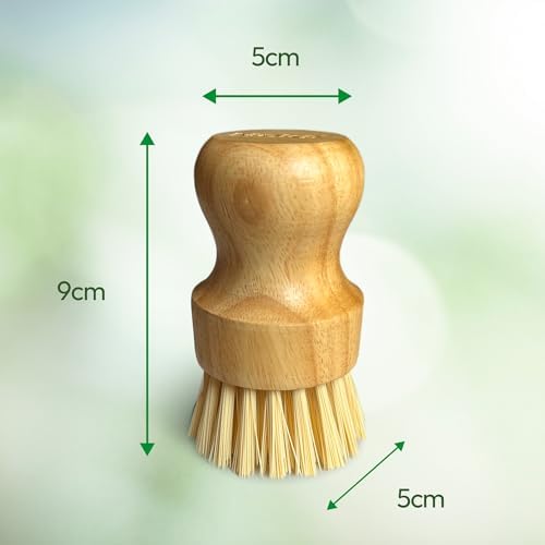 Moka Bamboo Dish Brush - Eco Friendly Scrub Brush with Natural Bristle - Premium Bamboo Dish Scrubber for Kitchen Cleaning, Dishes, Pots, and Pans - Sustainable and Durable (10 Pack) - Image 7
