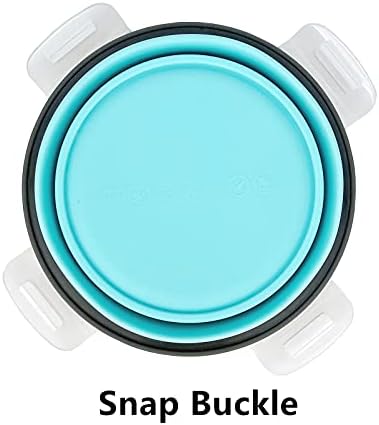 CCyanzi 3piece Round Collapsible Bowl with Lids, Silicone Food Storage Containers, Microwave & Freezer Safe, Space Saving for Kitchen Cabinet and Camping Backpack,(Blue Gray) - Image 7