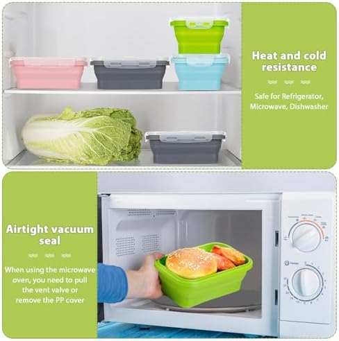 Mifoci 8 Sets of Silicone Collapsible Bowls, Morandi Color, 17 Oz/ 500 ml - Image 4
