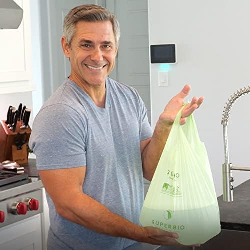 SUPERBIO 3 Gallon Compostable Food Waste Bags, 80 Count - Image 2