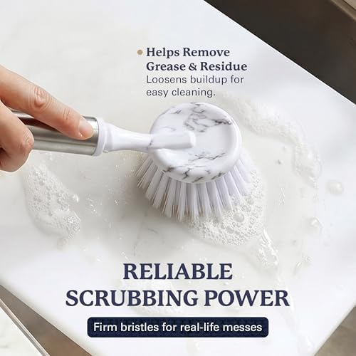 Farberware Dish Brush with Handle, 2 Pack, Firm Bristles - Image 3