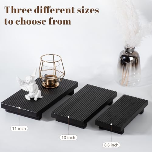 Bathroom Tray Farmhouse Decor Kitchen Soap Holder, 8.7" * 3.6" Black - Image 5