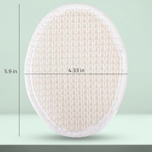 Natural Exfoliating Loofah Sponge – 10 Pack Soft Weave Facial & Body Pads – Gentle Sisal Bath Scrubber for Women & Men – Shower Skincare Exfoliator - Image 7
