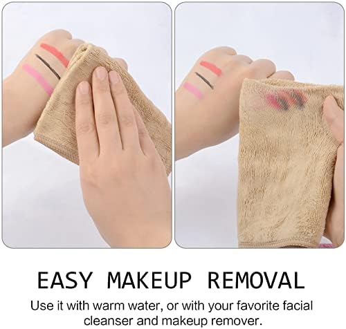 SINLAND Microfiber Facial Cloths Fast Drying Washcloth 12inch x 12inch (2pack, Cream) - Image 2