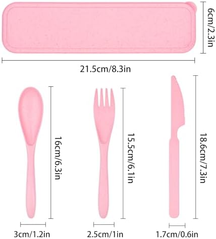 1 PCS Reusable Utensils Set with Case, Camping Utensils for Travel Picnic - Image 3