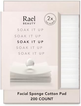 Rael Cotton Pads for Face, Lint-Free Daily Skincare & Makeup Remover 200 Ct by Rael