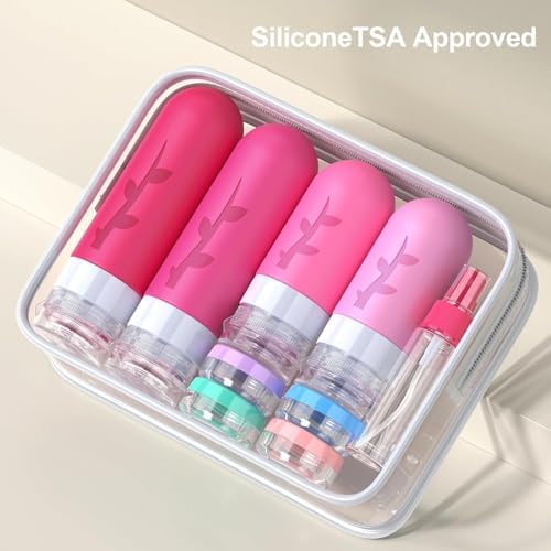 Tocelffe 18pack Travel Bottles for Toiletries,TSA Approved Silicone Travel Containers jar for Toiletries,Leak Proof Refillable Liqus Shampoo And Conditioner Essentials toiletry - Image 2