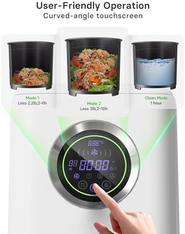 1 Gallon Electric Composter with Smart Touch Screen, Whisper-Quiet & Rapid Composting, 0.5kWh Energy-efficient, Odorless compost bin kitchen, Carbon Filter over 2000h, 2 Composting-Mode, Self-cleaning - Image 6
