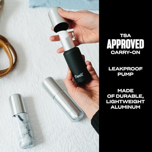 S'well 3.4oz Travel Bottle Set - Includes 3 Lightweight & Recyclable Aluminum Bottles - Leak-Proof Pumps Are Suitable for a Range of Liquid Soaps, Lotions, Sanitizers & More - TSA Carry-On Approved - Image 2