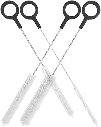 Buenalife Heavy Duty Cleaning Brushes Set of 4 - Extra Long Straw Cleaners for Metal and Plastic Reusable Drinking Straws, to Clean Small Spaces, Sippy Cups, Water Bottles - Sturdy Hard Brush Bristles by Buenalife
