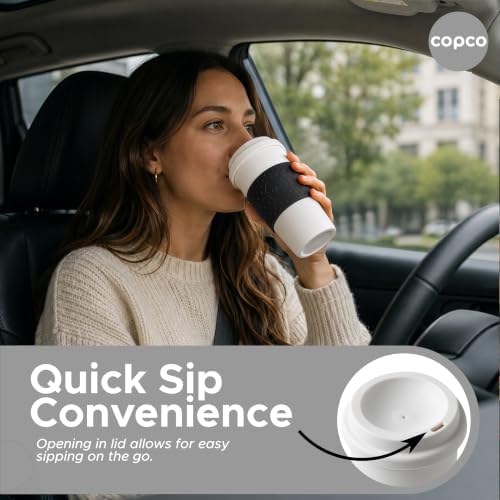 Copco Acadia Travel Mug, 16 Oz - Black, Plum, Blue, Green, Set of 4 - Image 6