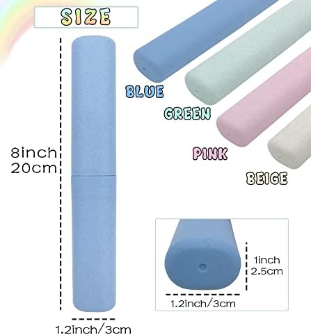 SietDESEO 4 Pack Toothbrush Travel Case, Portable Breathable Toothbrush Holder for Travel, Business, Camping, School - Image 3