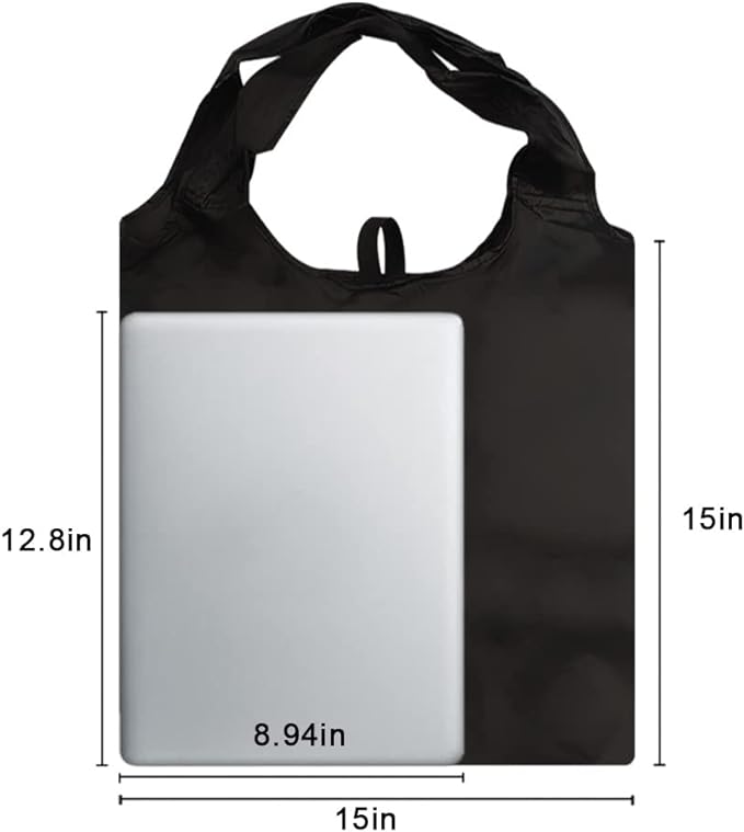 Aricsen 20 Pack Durable Colorful Folding Reusable Grocery Bags Handles Bulk Strong, Colored Eco Friendly Shopping Foldable Kitchen Large Washable Pocket Nylon, Polyester Color Cloth Fabric