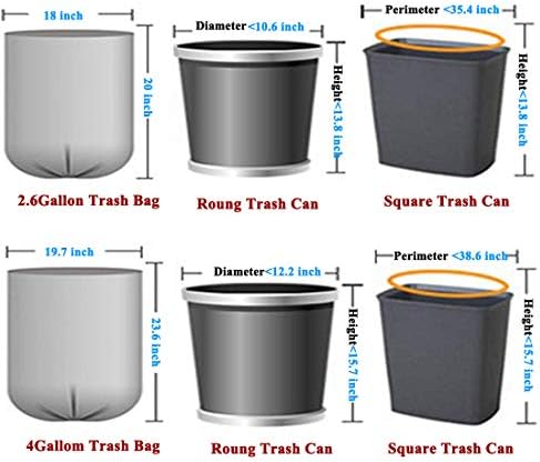 Compostable Trash Bags, 2.6 Gallon Small Disposable Compost Bags 150 Count Garbage Bags Made from PSM Starch-Based for Kitchen Bathroom Bedroom Office Trash Can - Image 3