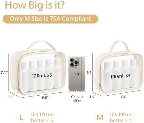 PACKISM Clear Makeup Bag Travel - Velvet Side TSA Approved Toiletry Bag - Image 3