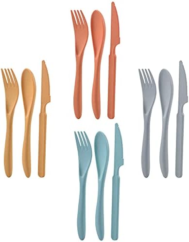 Zoyiancy 4 Sets Wheat Straw Cutlery Set, Reusable Flatware Set for Daily by ZoyiancyLifeButler