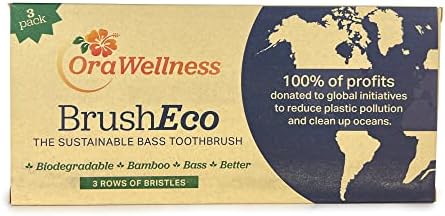 OraWellness BrushEco Bamboo Toothbrush, 3 Rows, Wooden Toothbrush - Image 4